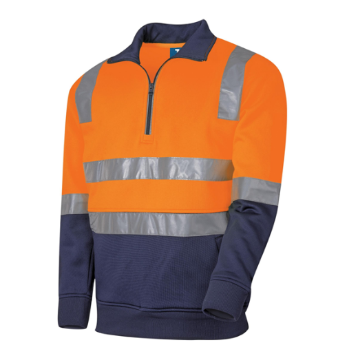 Picture of TRu Workwear Two Tone 1/4 Zip Fleece Jacket with TRuRT  Reflective Tape